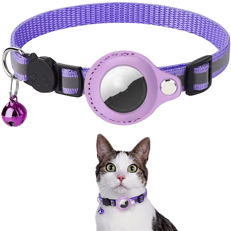 Cat Dog Kitten Puppy Nylon Collar Reflective Collar Waterproof Holder Case for Airtag Air Tag Airtags Protective Cover