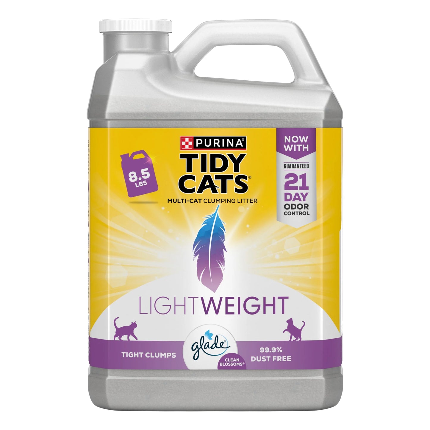 Purina Lightweight Clumping Cat Litter, Low Dust, 24/7 Odor Control, 8.5 Lb. Jug