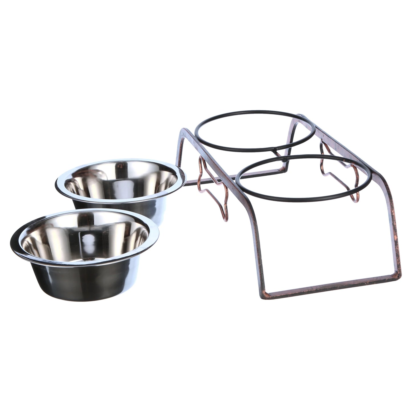 Loving Pets Black Label Collection Double Diner Rustic Bone Quart, 1.0 CT
