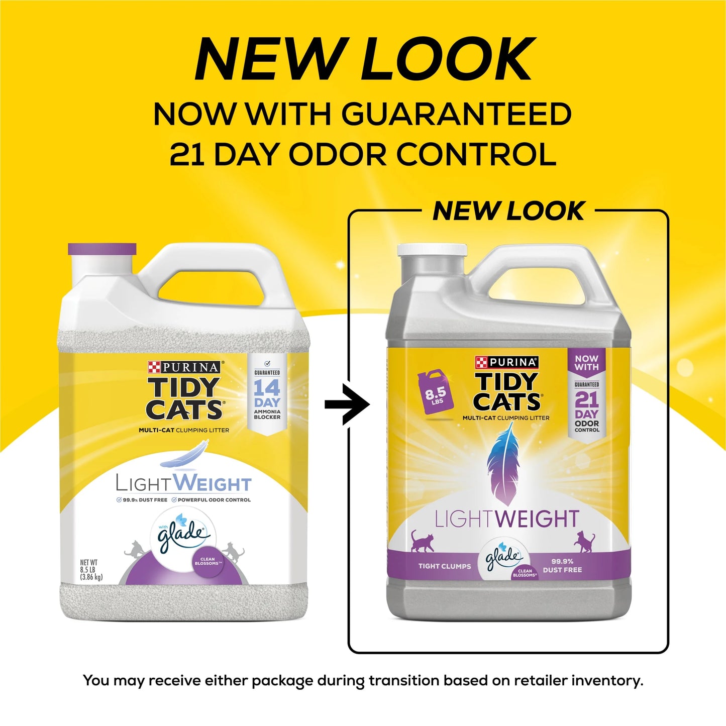 Purina Lightweight Clumping Cat Litter, Low Dust, 24/7 Odor Control, 8.5 Lb. Jug