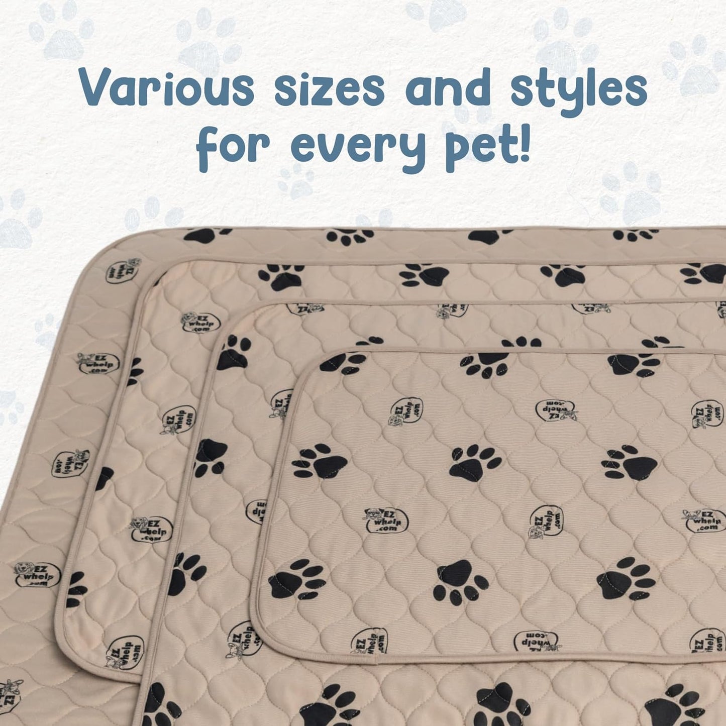 Pee Pads for Dogs - Dog & Puppy Training & Whelping Pads - Rounded Corners - Washable, Reusable - Waterproof, Sanitary Potty Protector Dog Mat - Pet Essentials - 2 Pack