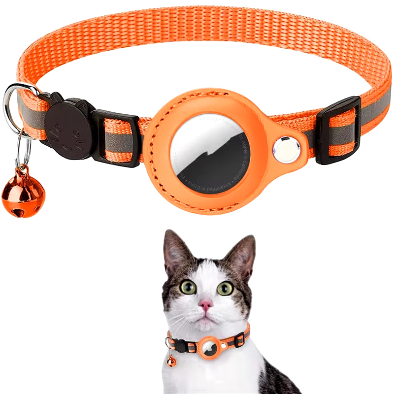 Cat Dog Kitten Puppy Nylon Collar Reflective Collar Waterproof Holder Case for Airtag Air Tag Airtags Protective Cover