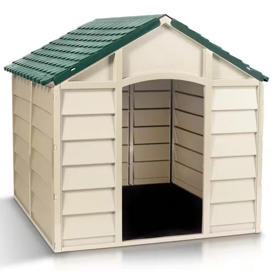 Dog House Beige and Green-Small