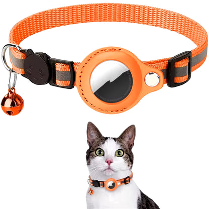 Cat Dog Kitten Puppy Nylon Collar Reflective Collar Waterproof Holder Case for Airtag Air Tag Airtags Protective Cover