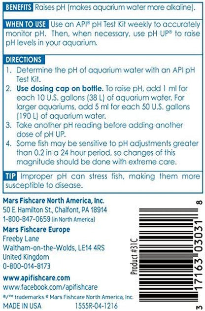 Ph up Freshwater Aquarium Water Ph Raising Solution for Fish,4-Ounce Bottle