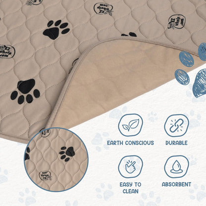 Pee Pads for Dogs - Dog & Puppy Training & Whelping Pads - Rounded Corners - Washable, Reusable - Waterproof, Sanitary Potty Protector Dog Mat - Pet Essentials - 2 Pack